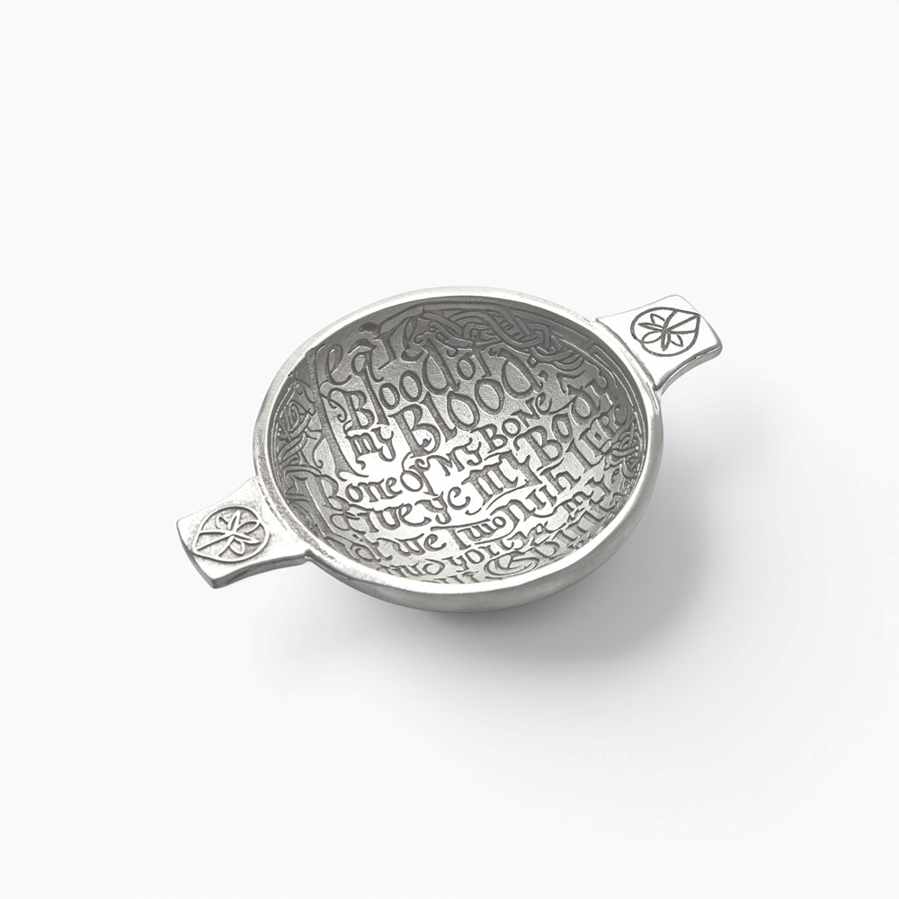 Blood of my Blood 2.5" Cast Pewter Quaich Auld Lang Syne Cast Quaich