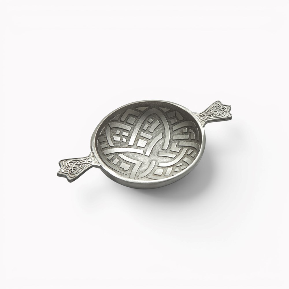 Celtic Knot cast pewter 2.5" quaich Auld Lang Syne Cast Quaich