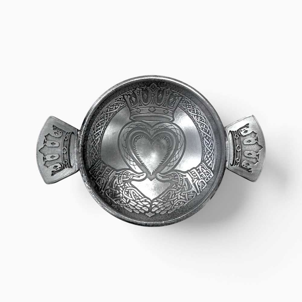 Claddagh Cast 3" Pewter Quaich Auld Lang Syne Cast Quaich