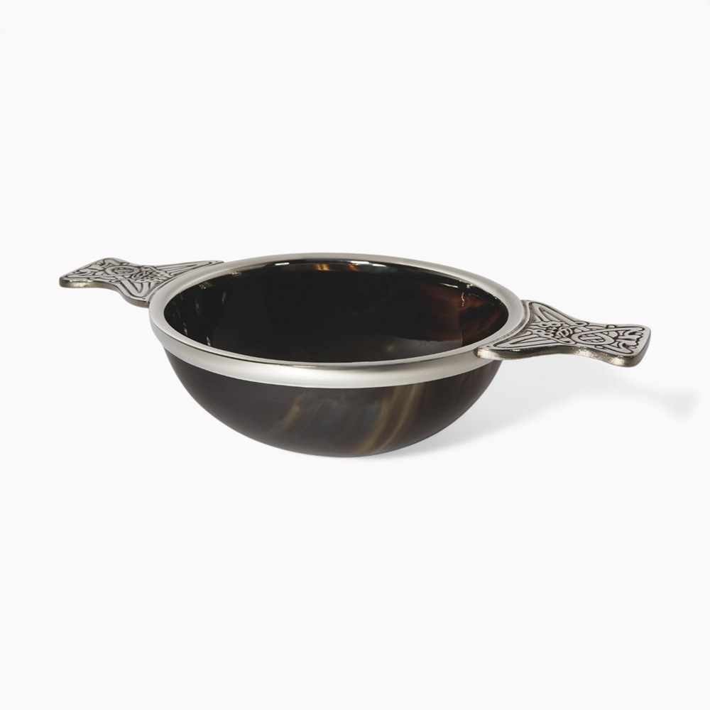 Horn And Pewter Large Quaich Horn And Pewter Large Quaich