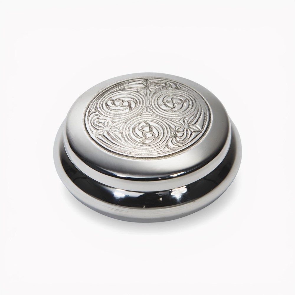 Kells Round Pewter Trinket Box Kells Round Pewter Trinket Box