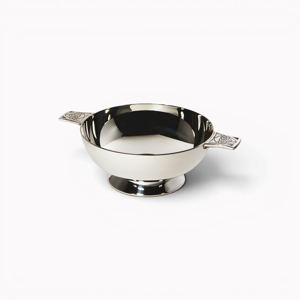 Small Silver Plated Celtic Quaich
