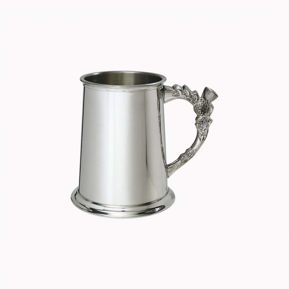 Thistle Handle Pewter Tankard Thistle Handle Pewter Tankard