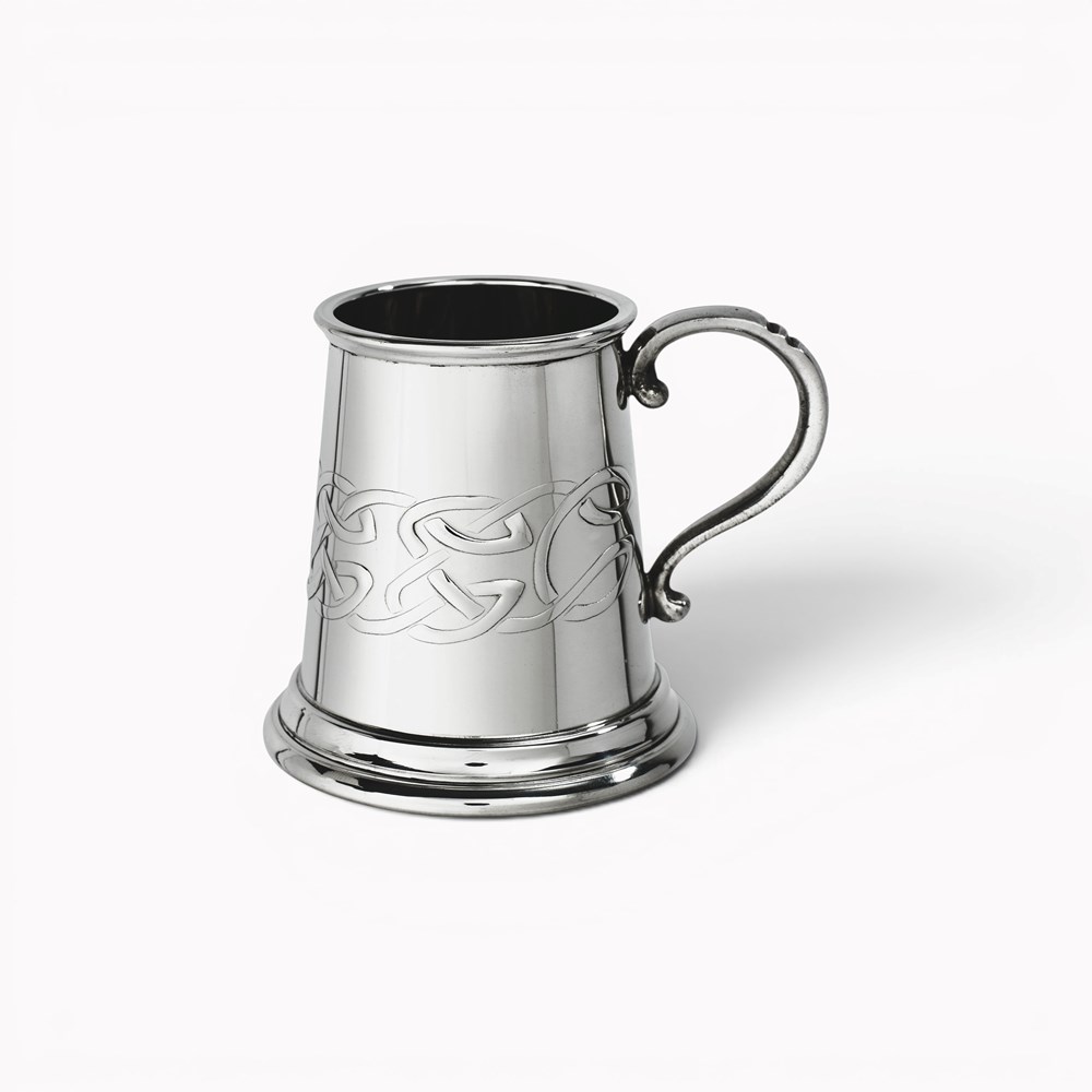 Embossed Celtic Band Pewter Baby Mug Embossed Celtic Band Pewter Baby Mug