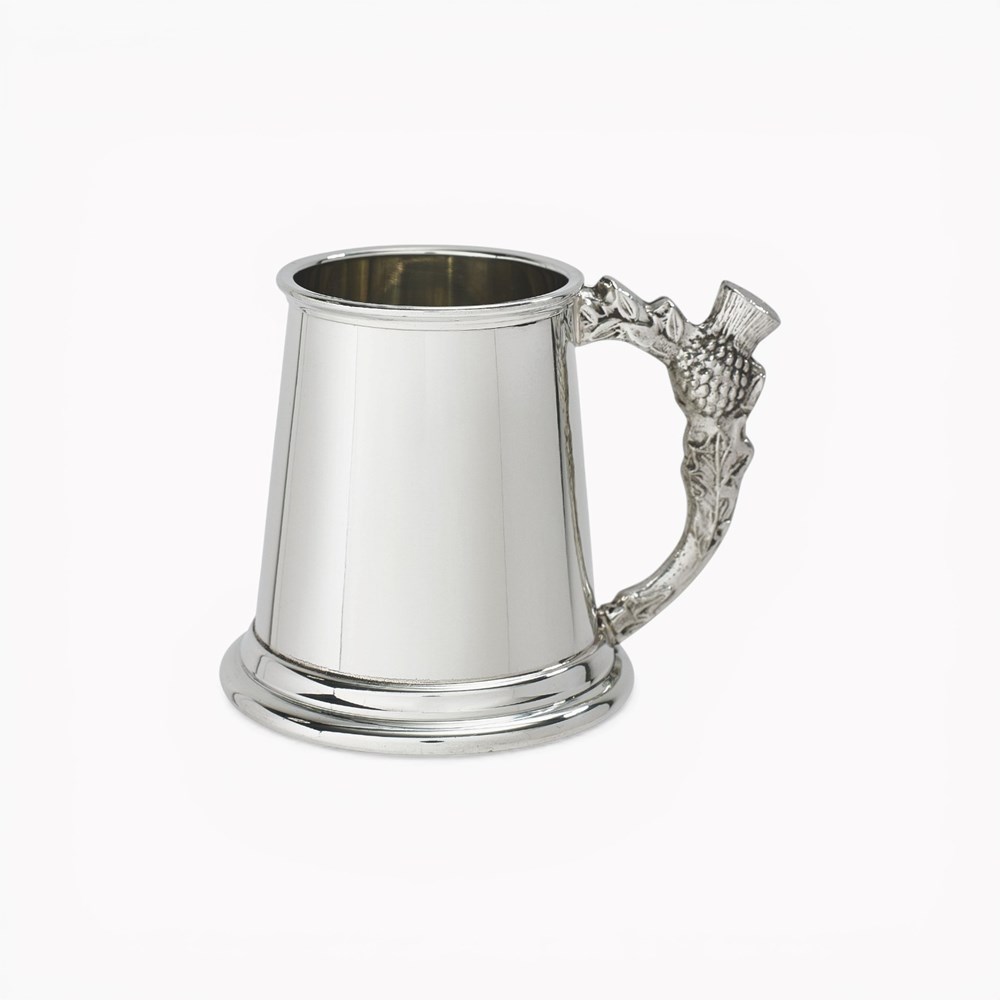 Thistle Handle Pewter Baby Mug Thistle Handle Pewter Baby Mug