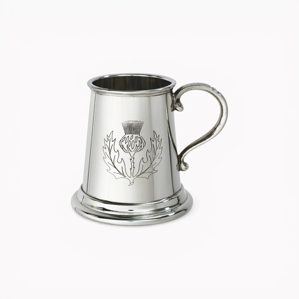 Thistle Stamp Pewter Baby Mug Thistle Stamp Pewter Baby Mug