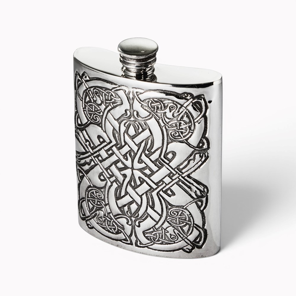 Deep Embossed 6oz Celtic Pattern Flask Deep Embossed 6oz Celtic Pattern Flask