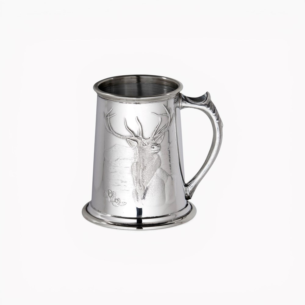 Embossed Monarch of the Glen Pewter Tankard Embossed Monarch of the Glen Pewter Tankard