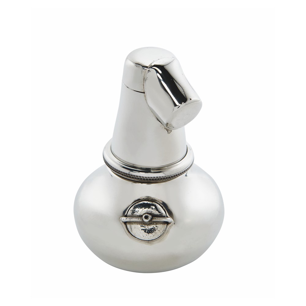 Small Pewter Pot Still Flask