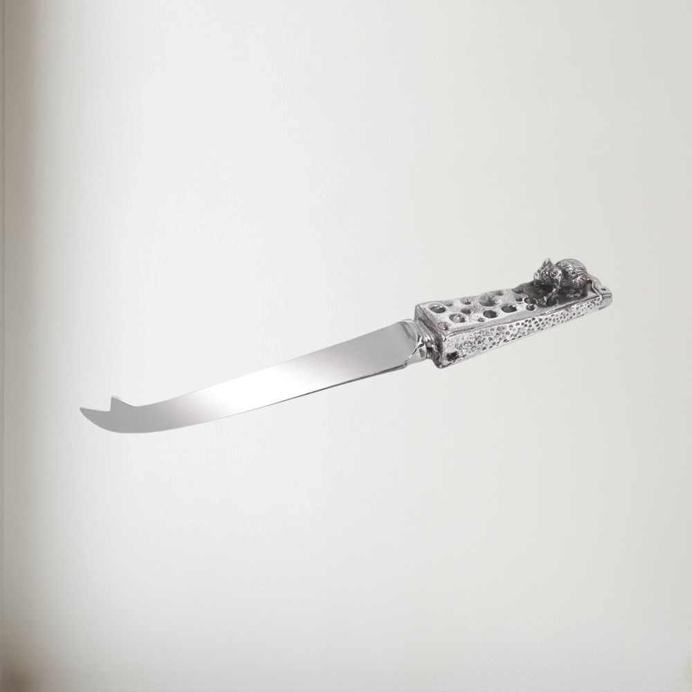 Cast Pewter Mouse Cheese Knife Cast Pewter Mouse Cheese Knife