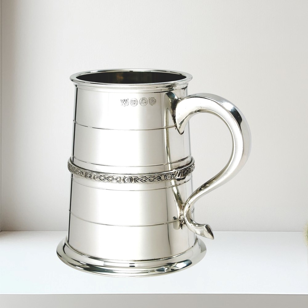 Single Celtic Band One Pint Pewter Tankard Single Celtic Band One Pint Pewter Tankard