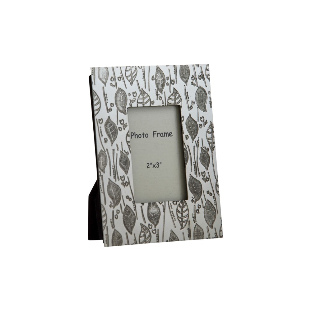 Leaf Pewter 2"X3" Mini Picture Frame