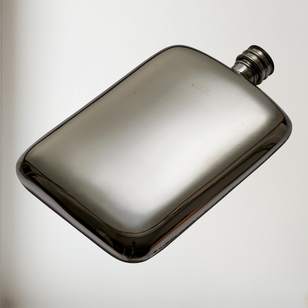 10oz Plain Pocket Flask 10oz Plain Pewter Pocket Flask