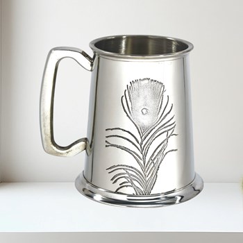 Peacock One Pint Pewter Tankard