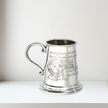 Humpty Dumpty Quarter Pint Pewter Baby Mug
