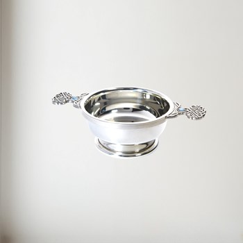 Birthstone Pewter Quaich October With Opal Stones