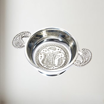 Standard Paisley Pewter Quaich