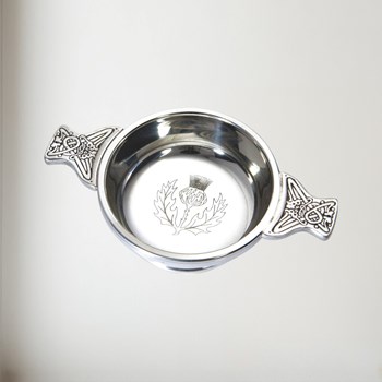 Standard Thistle Pewter Quaich