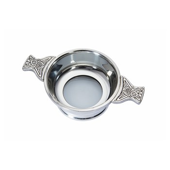 Standard Glass Base Pewter Quaich