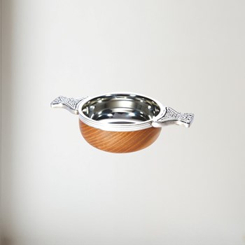 Small Wood And Pewter Quaich