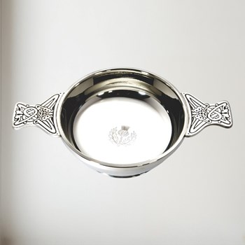 Extra Large Thistle Pewter Quaich