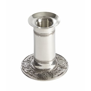 Large Celtic Base Pewter Candle Holder
