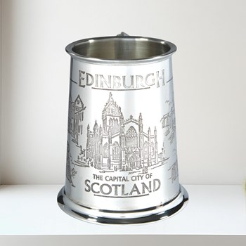 Edinburgh 1 pint pewter Tankard
