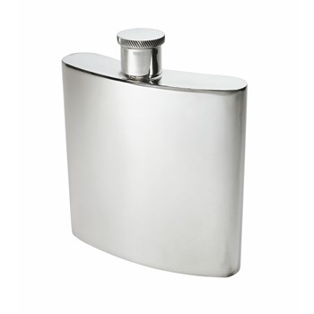 26oz Giant Plain Pewter Kidney Spirit Flask