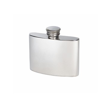 2oz Plain Pewter Kidney Flask