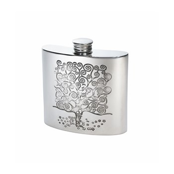 4oz Tree Of Life Tree Pewter Kidney Flask