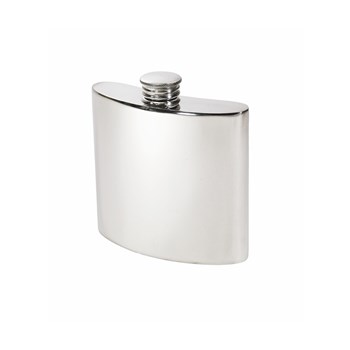 4oz Plain Pewter Kidney Hip Flask