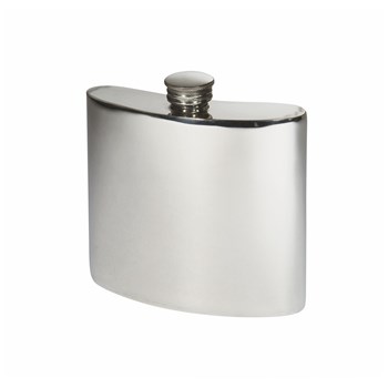 6oz Plain Square Pewter Kidney Hip Flask
