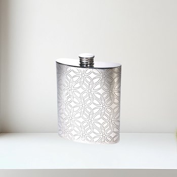 Triquetra 6oz Pewter Kidney Hip Flask