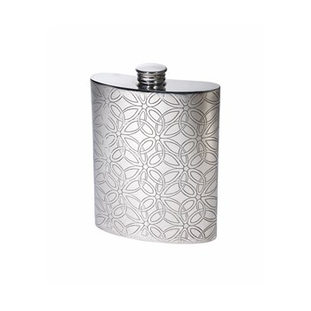 Triquetra 6oz Pewter Kidney Hip Flask