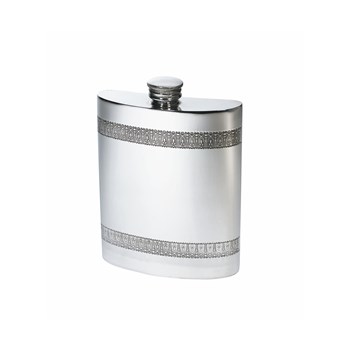 6oz Gothic Bands Pewter Kidney Hip Flask