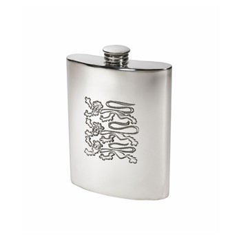 Three Lions 6oz Pewter Kidney Hip Flask