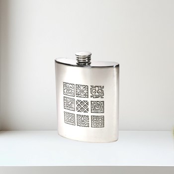 6oz Medieval Pewter Kidney Hip Flask
