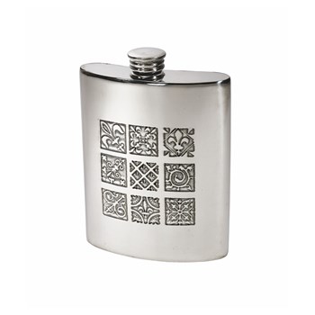 6oz Medieval Pewter Kidney Hip Flask