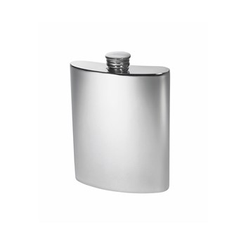 6oz Plain Pewter Kidney Hip Flask