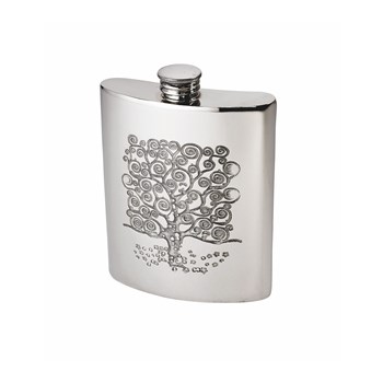 6oz Tree Of Life Tree Pewter Kidney Hip Flask