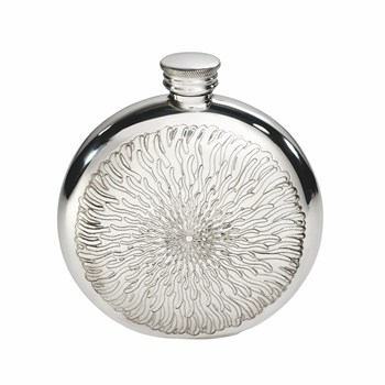 6oz Round Sunfish Pewter Flask