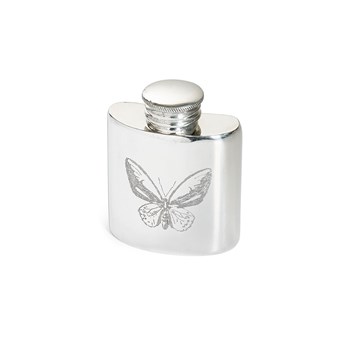 1oz Butterfly Pewter Purse Flask