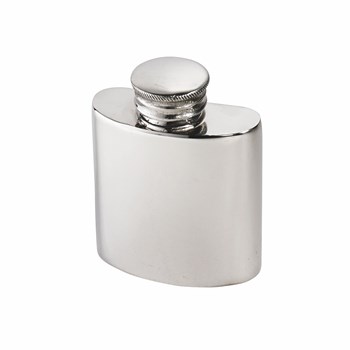 1oz Plain Small Pewter Purse Flask
