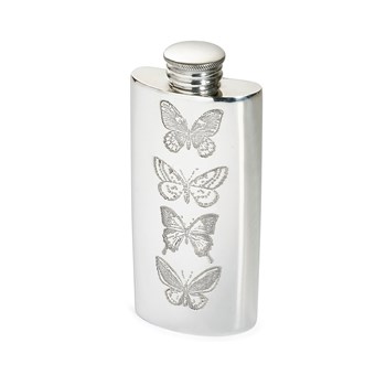 2oz Butterfly Pewter Purse Flask