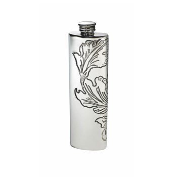 Acanthus Pattern Pewter Purse Flask