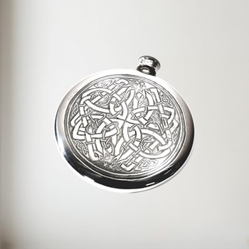 4oz Celtic Circle Pewter Sporran Flask