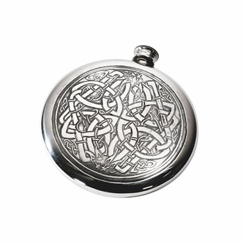 4oz Celtic Circle Pewter Sporran Flask