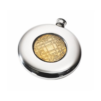 4oz Celtic Gold Pewter Sporran Flask