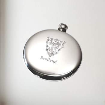 4oz Lion Of Scotland Pewter Sporran Flask