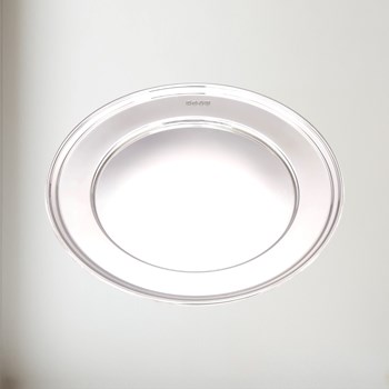 Large Polished Finish Pewter Plate